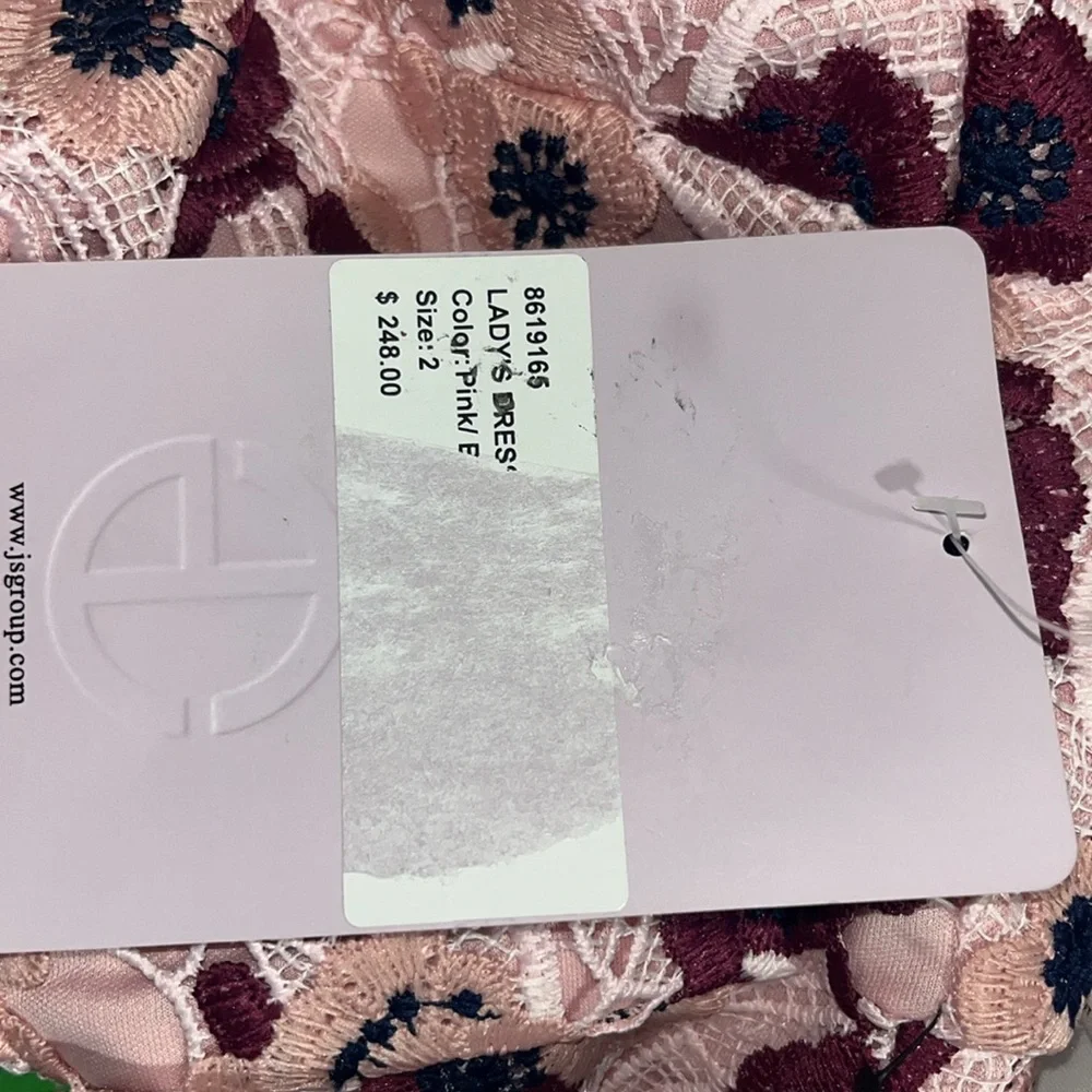 JS Collections Olive Scalloped Dress in Pink Boysenberry - Picture 7 of 12